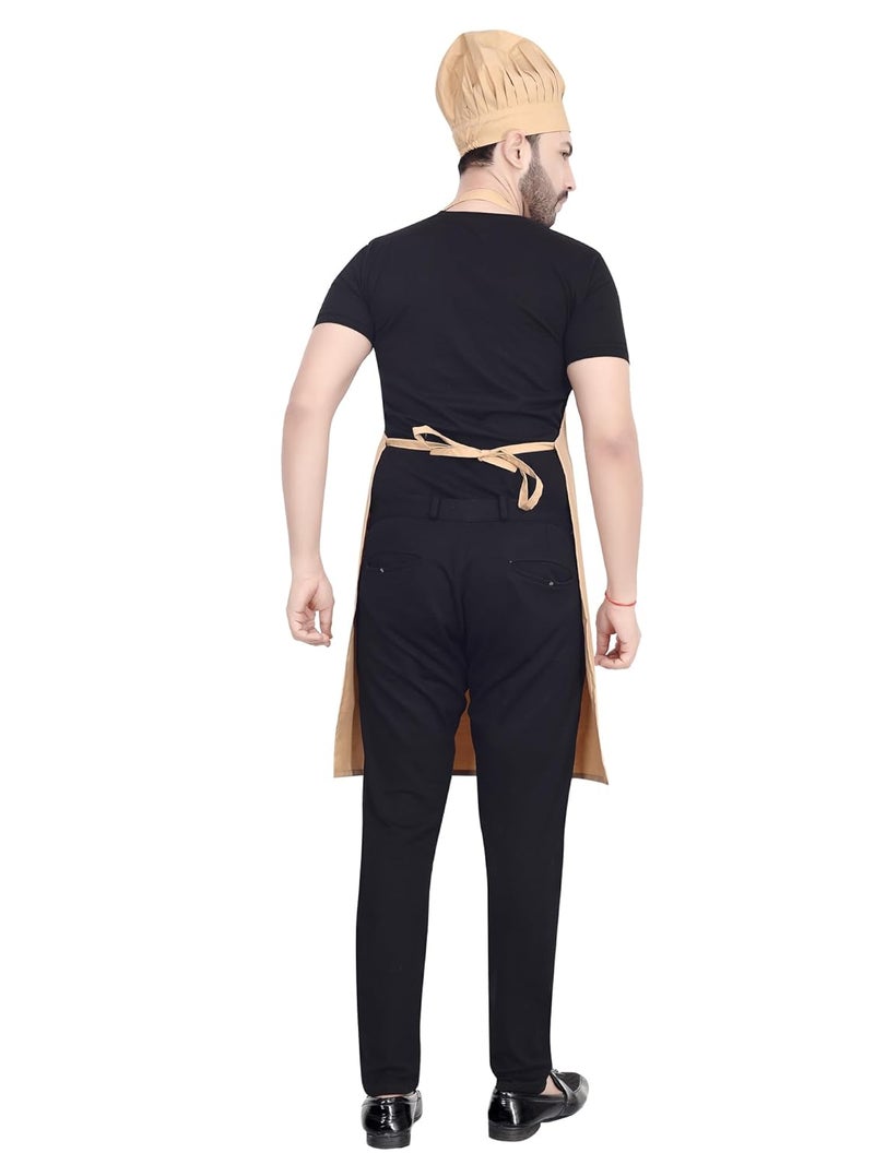 Click One Click One Chef Kitchen Apron with Cap 24x34 inch 61x86cm - Image 2