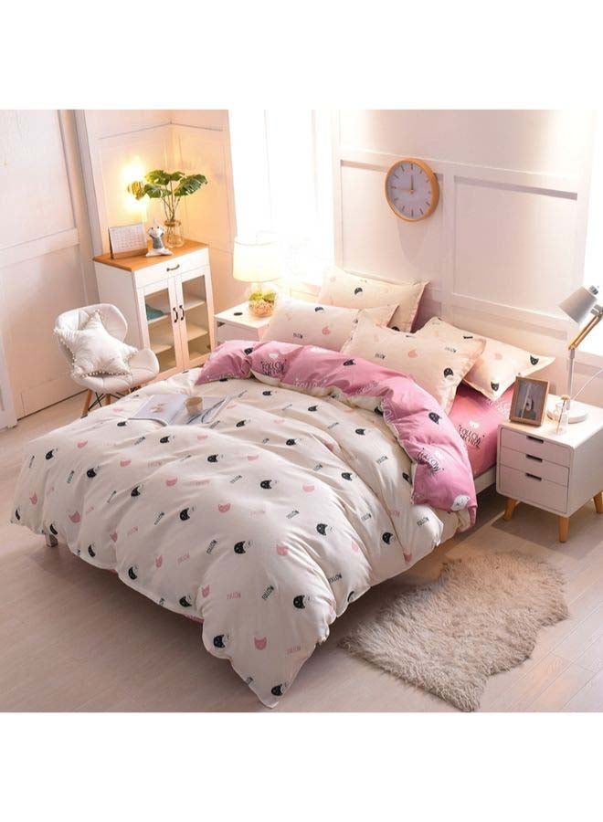 NIBEMINENT 4-Piece European Style Luxury Jacquard Single Bedding Set Polyester Multicolour - Image 1