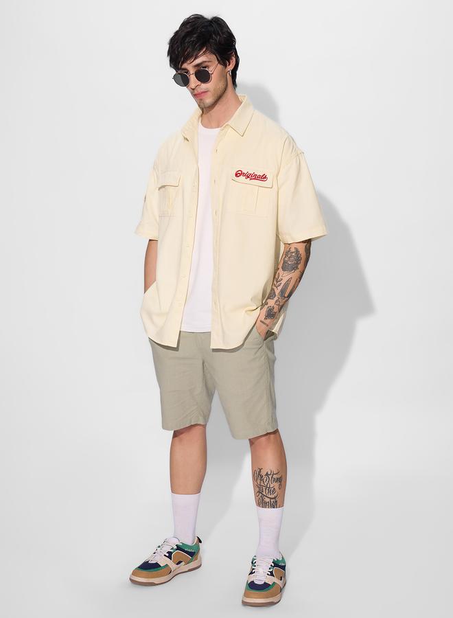 ذا سوليد ستور قميص واسع مزود بجيب بغطاء - Image 2