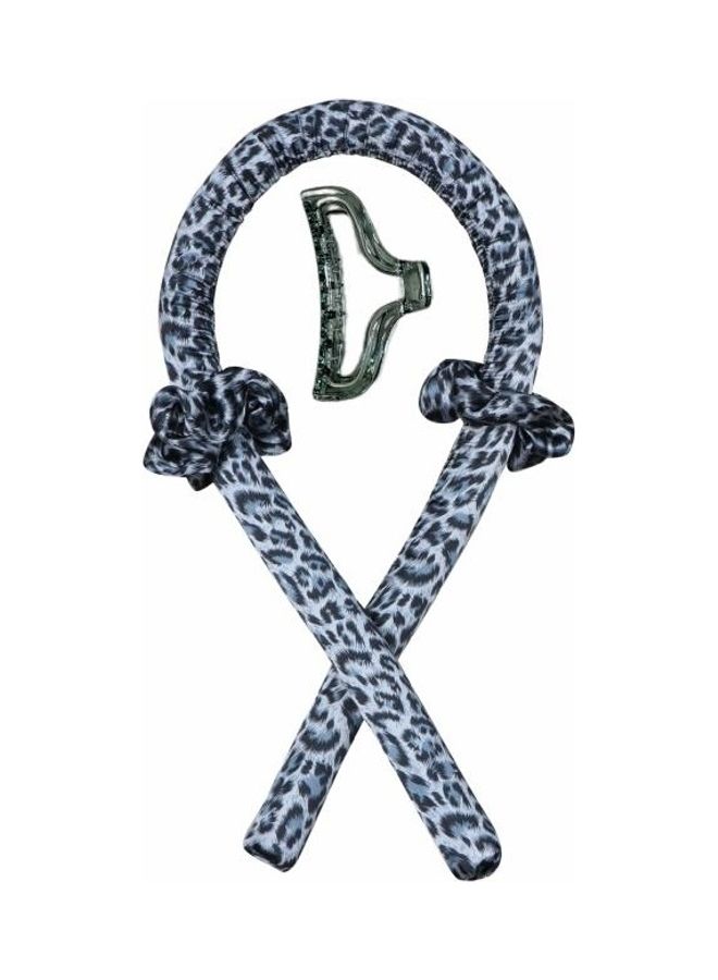 NIBEMINENT 2-Piece Foam Sponge No Heat Curling Iron Set Gray Leopard - Image 1