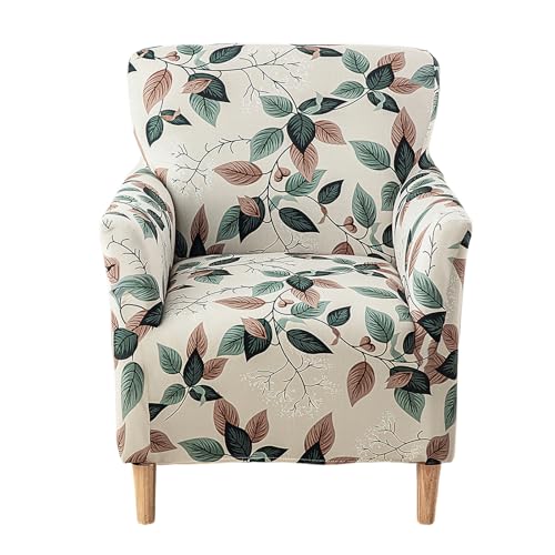 CRFATOP Printed Stretch Chair Slipcovers with Arms for Living Room 1 Piece Accent Chair Covers Soft Banquet Chair Covers Saucer Armchair Furniture Protector Office Reception Reading SofaA49 - Image 1
