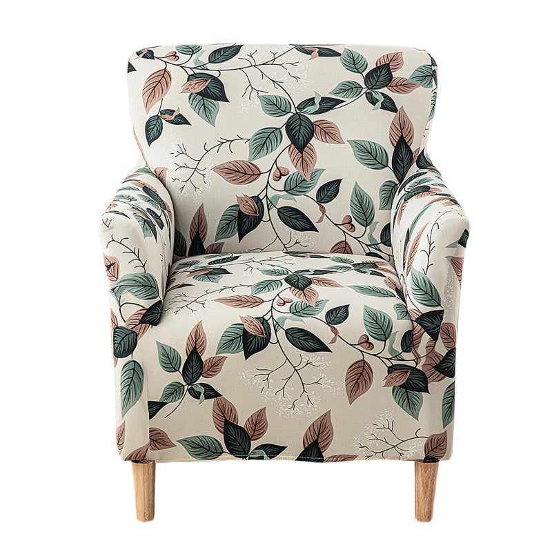 CRFATOP Printed Stretch Chair Slipcovers with Arms for Living Room 1 Piece Accent Chair Covers Soft Banquet Chair Covers Saucer Armchair Furniture Protector Office Reception Reading SofaA49 - Image 2