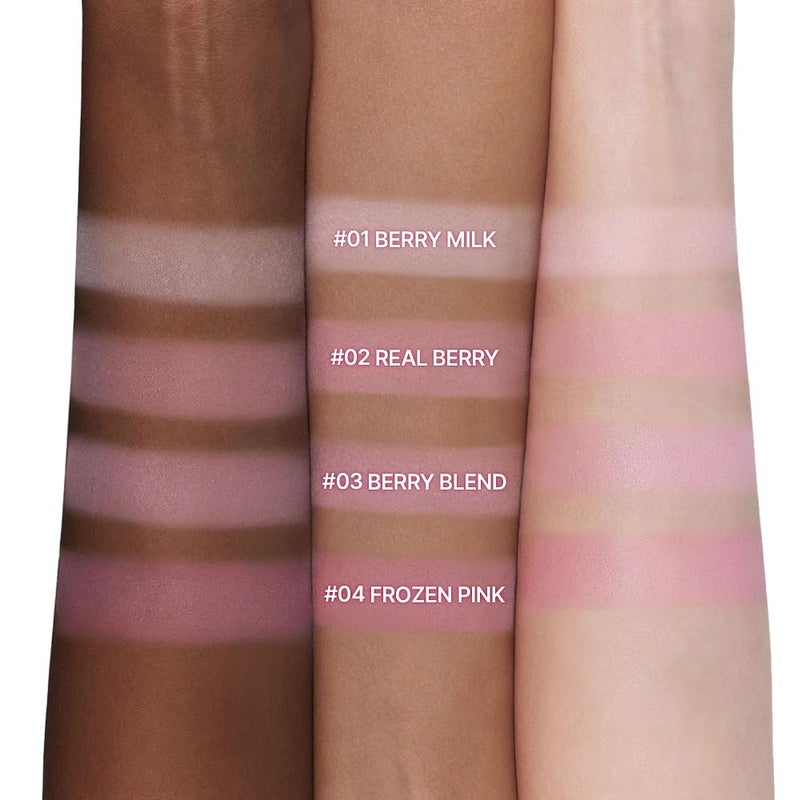 Dasique Blending Mood Cheek #06 Berry Smoothie | 4 Blendable Shades in Lightweight Smooth Powder | Vegan | Pink Blush - Image 3