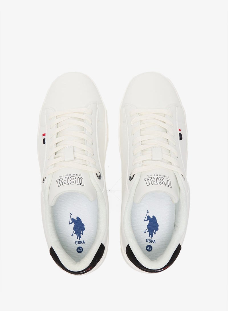 U.S. Polo Assn. Men's White Low-Top Sneakers - Lightweight Shoes Timeless Lace-Up Style, Ideal for Casual Outings - Image 4