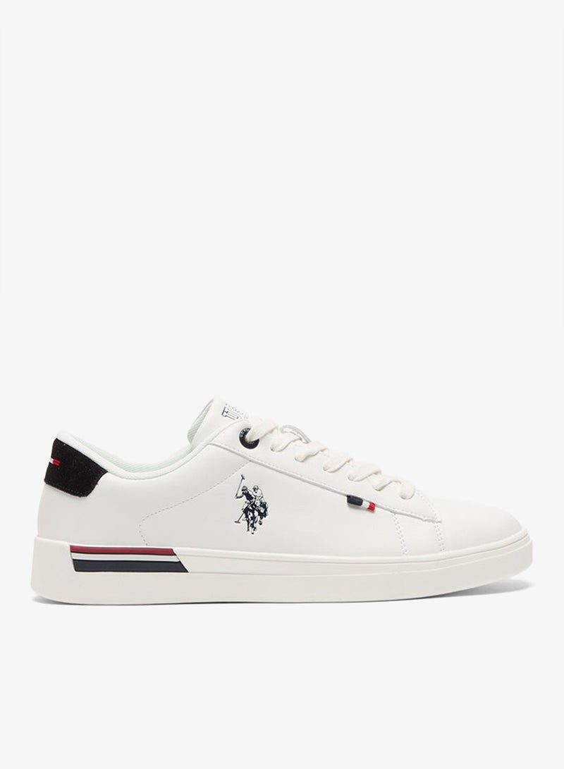 U.S. Polo Assn. Men's White Low-Top Sneakers - Lightweight Shoes Timeless Lace-Up Style, Ideal for Casual Outings - Image 1