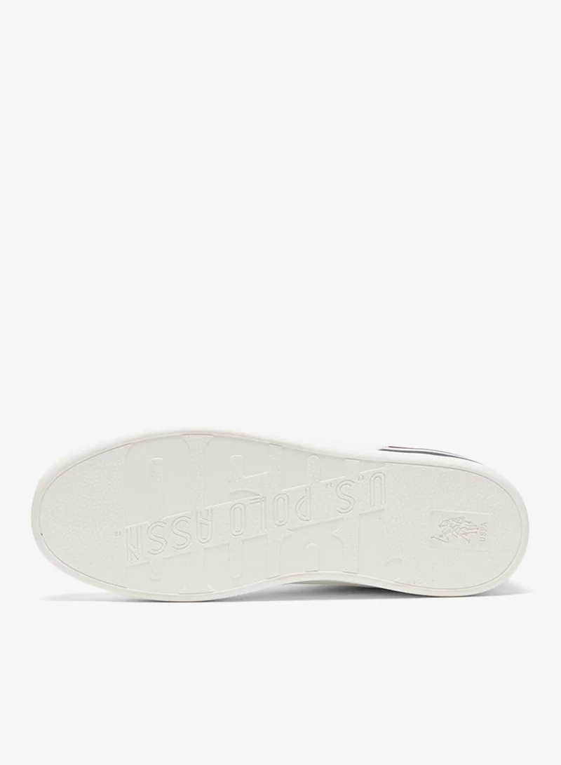 U.S. Polo Assn. Men's White Low-Top Sneakers - Lightweight Shoes Timeless Lace-Up Style, Ideal for Casual Outings