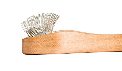 REDECKER Wire Brush with Oiled Beechwood Handle, 5-7/8-Inches, Compatible with Velcro Tape and Other Velcro Items - Image 2