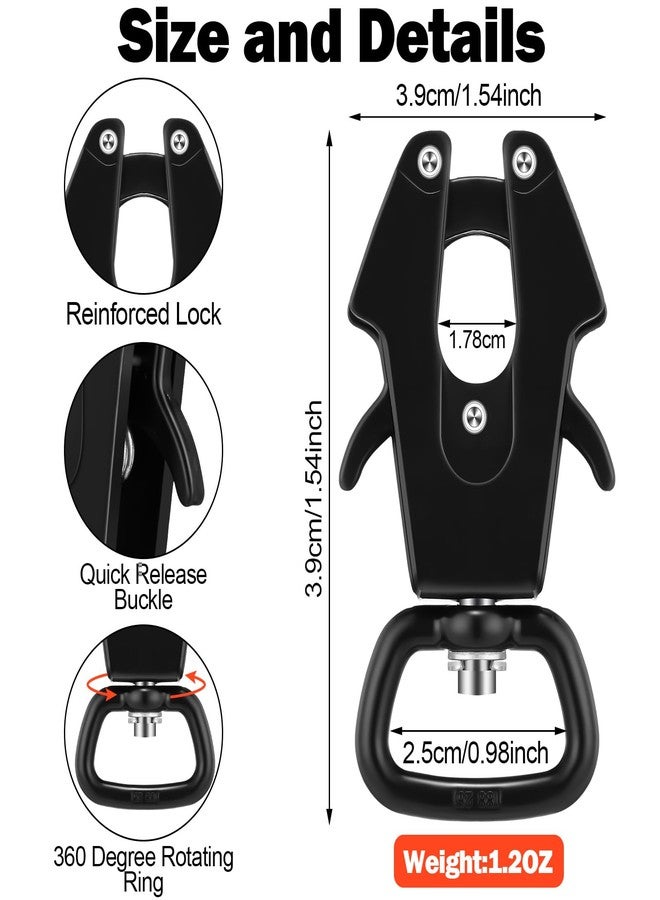 Reginary 2 Pcs Frog Clip Dog Leash 360 Degree Swivel Clip Heavy Duty Quick Release Metal Dog Leash Buckle Clasp Chain Buckle for Linking Pet Collar and Pet Supplies - Image 2