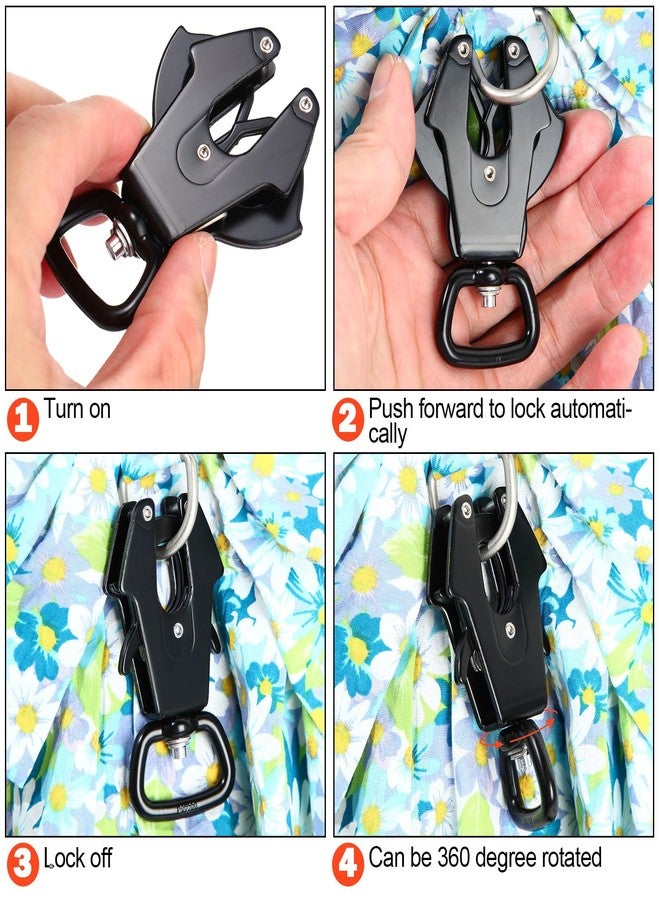 Reginary 2 Pcs Frog Clip Dog Leash 360 Degree Swivel Clip Heavy Duty Quick Release Metal Dog Leash Buckle Clasp Chain Buckle for Linking Pet Collar and Pet Supplies - Image 5