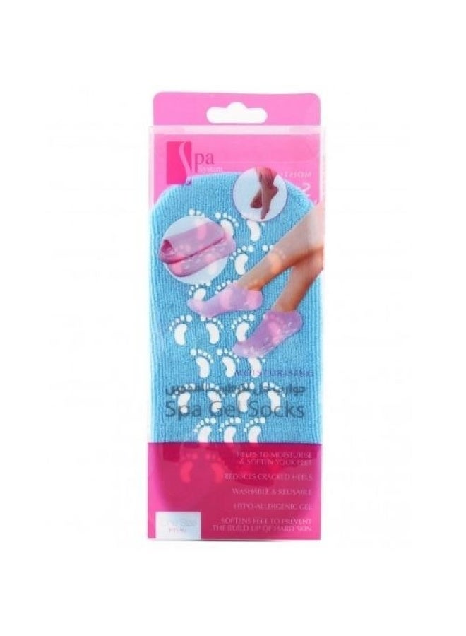 سبا سيستم جوارب الجل السحرية لترطيب وتنعيم القدمين من سبا سيستم ازرق