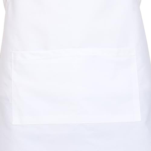 uniformer Apron for Men and Women | Durable & Stylish for Kitchen, Restaurant, Cafes | Ideal for Chefs, Bakers & Home Cooks | Easy to Clean | Unisex Design (White_Pack of 1) - Image 5