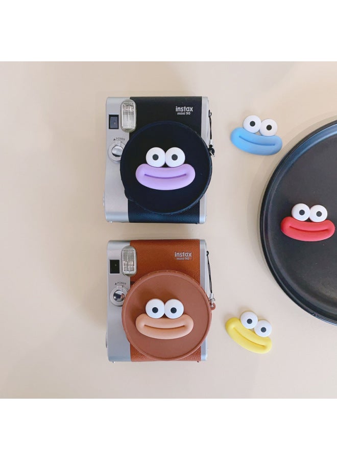 For Fuji Bealite Instax Mini 90 Special Bealite Silicone Lens Cover Cartoon Belt Anti-lost Rope-Color:Black Cover-Blush PC Dog  - Image 2