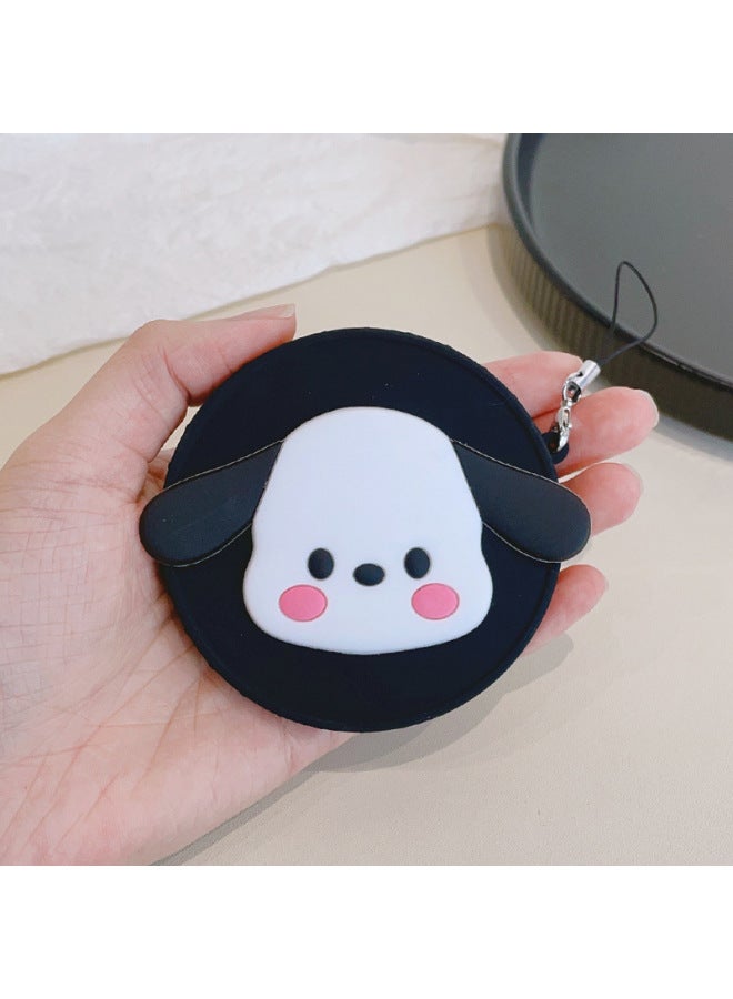 For Fuji Bealite Instax Mini 90 Special Bealite Silicone Lens Cover Cartoon Belt Anti-lost Rope-Color:Black Cover-Blush PC Dog  - Image 1