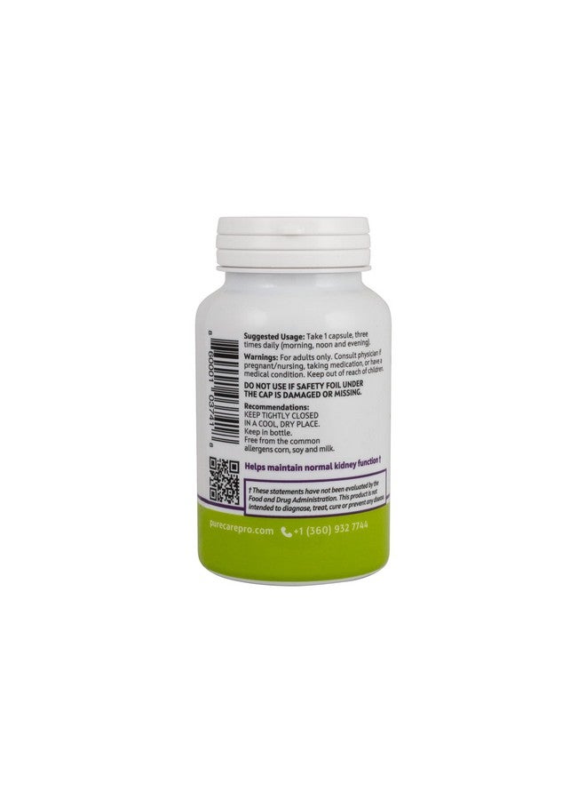 Pure Care Pro مكمل دعم الكلى القوي الطبيعي 100% من بيور كير برو رينو هيلب لوظيفة كلى صحية، مستويات الكرياتينين والترشيح الكبيبي، نباتي وخالي من الغلوتين* (90 كبسولة) - Image 4