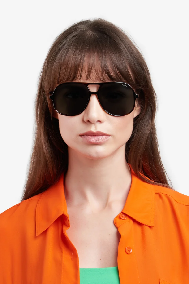 Polaroid  Square Double Bridge Sunglasses Frames  | Best Price UAE