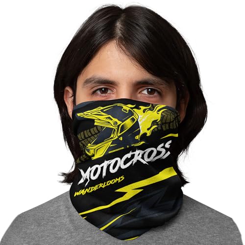 WANDERLOOMS Motocross Unisex Bandana Mask for Men to Cover Face & Head | Printed Bandana for Men Hair - Image 1