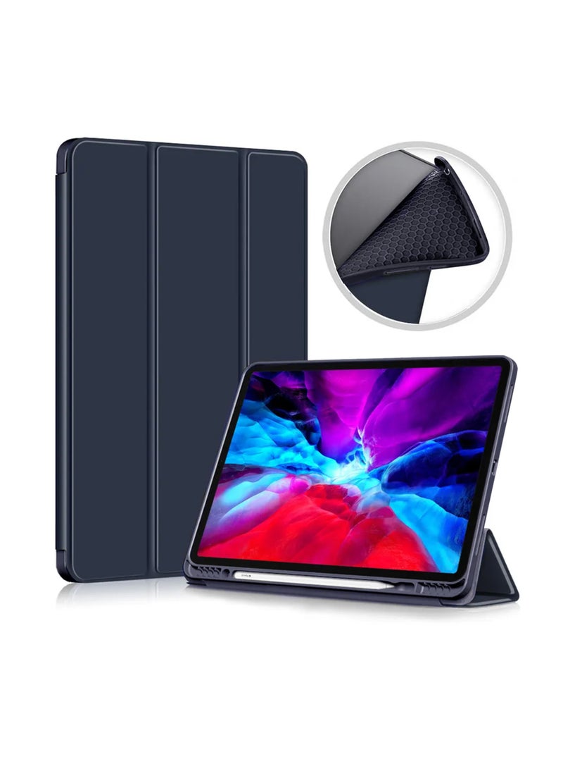 Trifold Stand Pencil Holder Case for iPad Pro 11-inch (2025/2024/2023) | Magnetic Smart Cover, Auto Sleep/Wake, Scratch & Bump Protection, Adjustable Angles