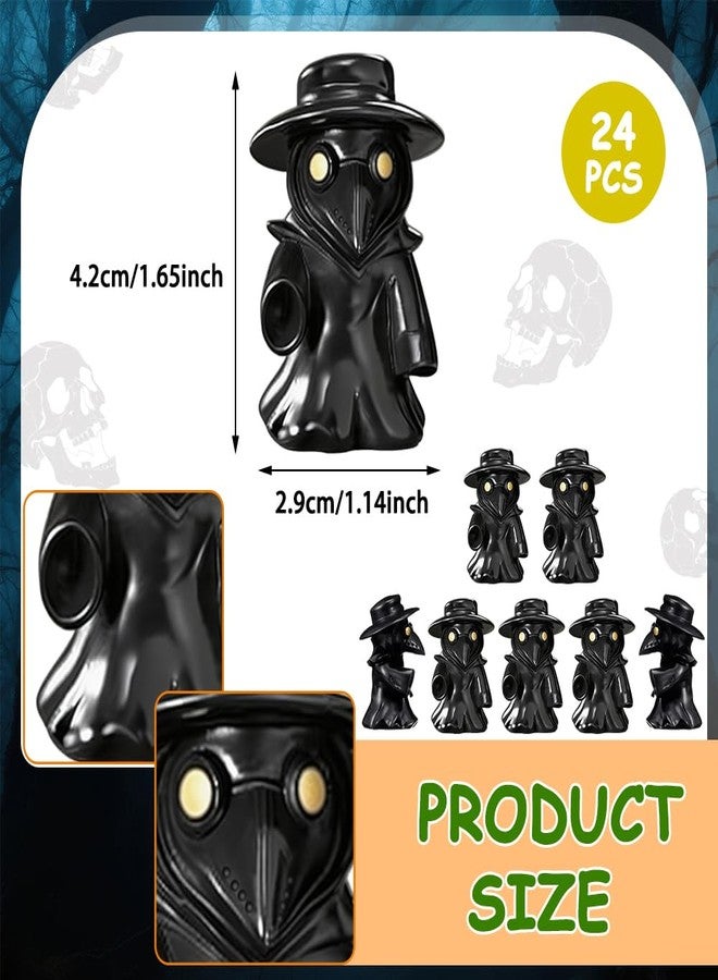 AWEELON 30 PCS Mini Plague Doctor Figurines Black Raven Mini Resin Figurines to Hide Gothic Scary Miniature Crows Decor for Halloween Indoor Home Decor Party Ornament Gifts - Image 2