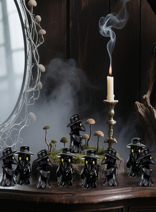 AWEELON 30 PCS Mini Plague Doctor Figurines Black Raven Mini Resin Figurines to Hide Gothic Scary Miniature Crows Decor for Halloween Indoor Home Decor Party Ornament Gifts - Image 4