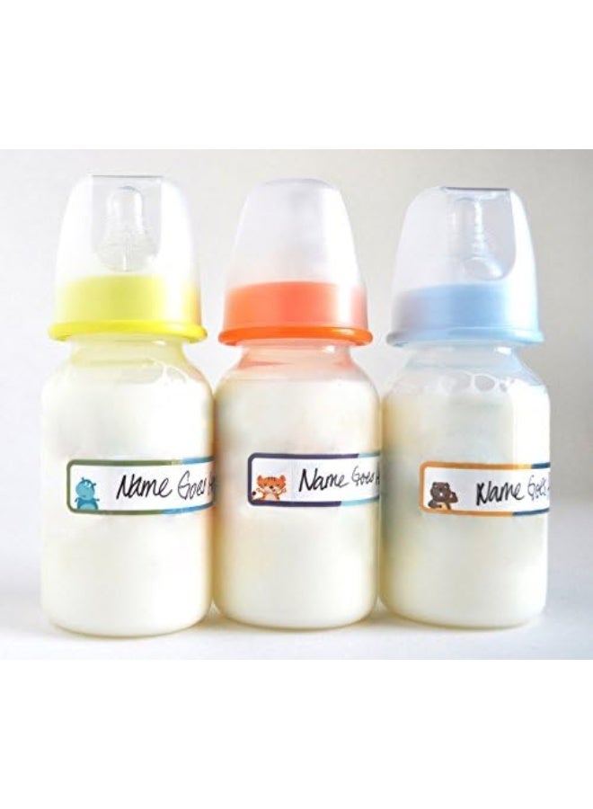 Lil' Labels Bottle, Write-On, Self-Laminating, Waterproof Kids Name for Baby Bottles, Sippy Cup for Daycare School, Dishwasher Safe, Boy or Girl (Transportation, Set of 2) - Image 4