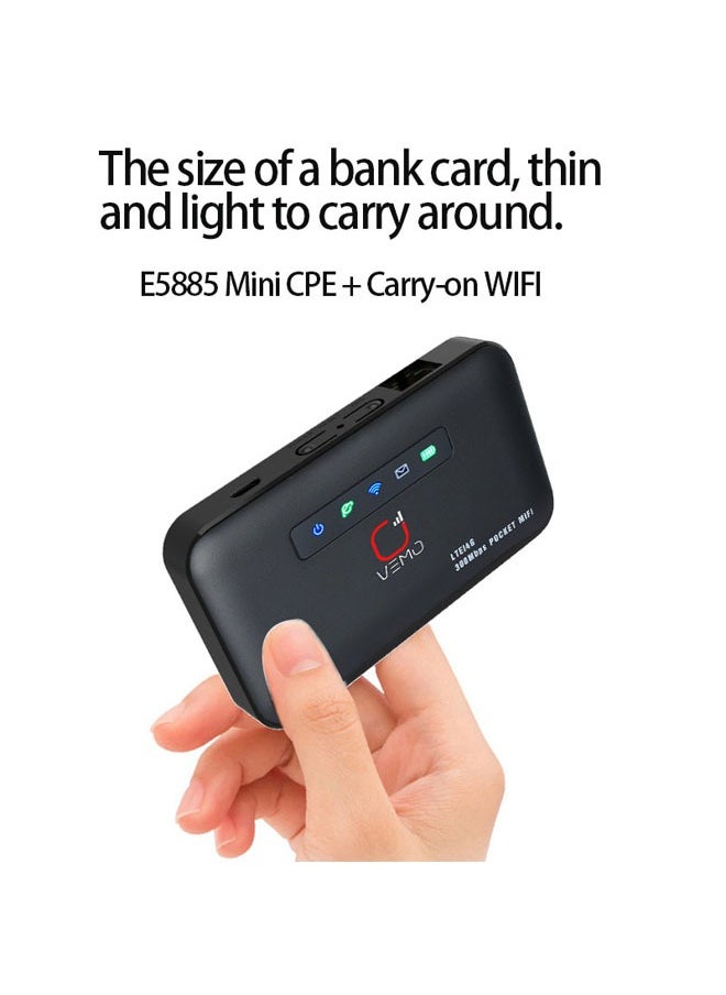Pocket WiFi Router 4G Mini Router, LAN Port Modem 4G LTE Router, Home 2600MAh Easy to Install Easy to use