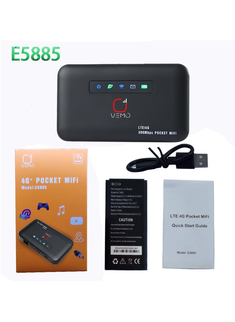 Pocket WiFi Router 4G Mini Router, LAN Port Modem 4G LTE Router, Home 2600MAh Easy to Install Easy to use