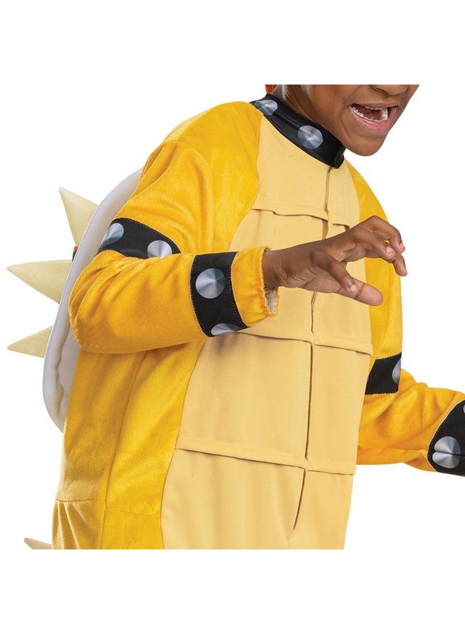 Disguise Bowser Costume Hooded Jumpsuit, Official Super Mario Character Costume for Kids, Size (10-12) - Image 3