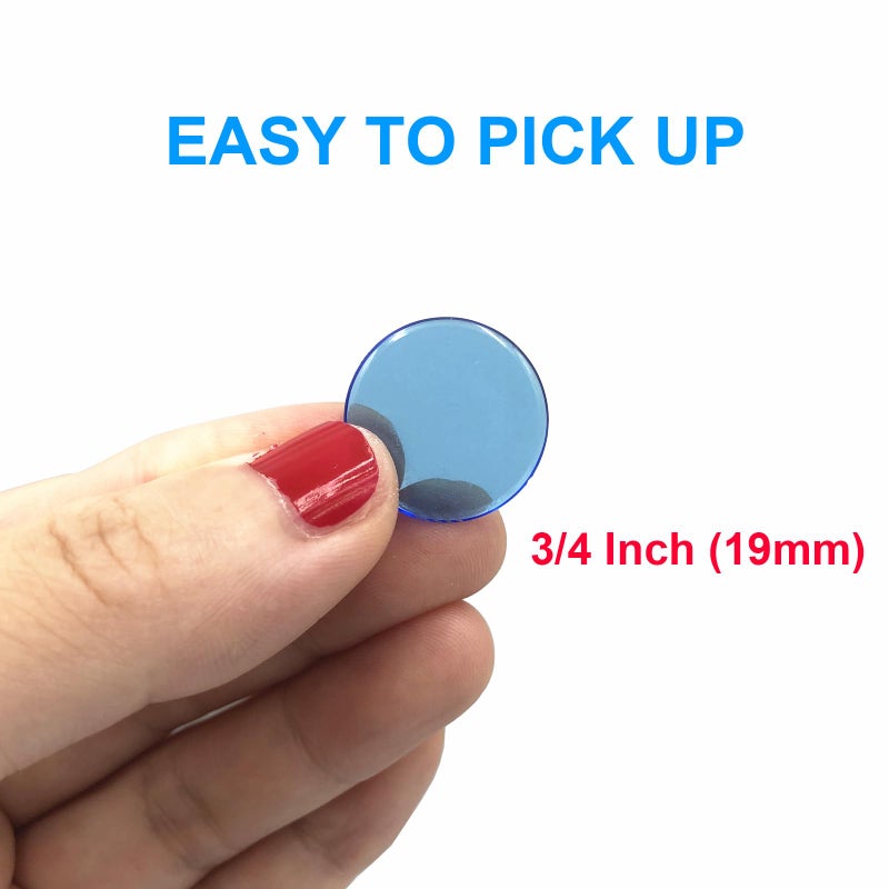 Yuanhe 500 Pieces of 3/4 inch Transparent Bingo Counting Chips for Bingo Game Party, Classroom, Game Night, Bingo Hall-Mixed Color - Image 3