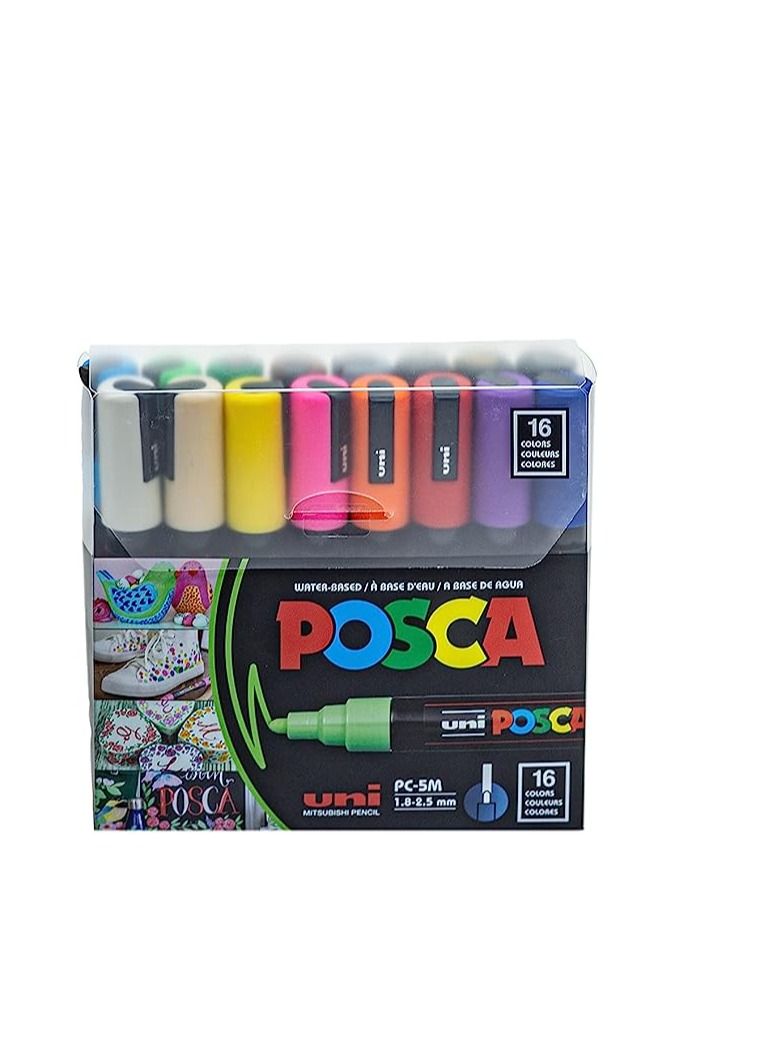 POSCA PC-5M BASIC 16CD - Image 1