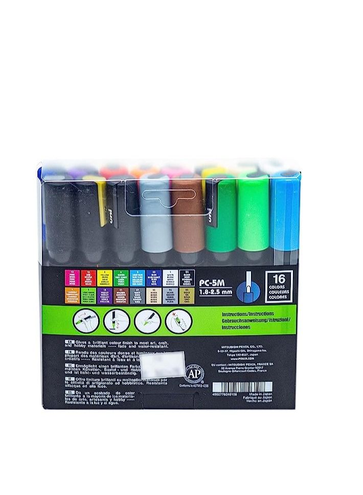 POSCA PC-5M BASIC 16CD - Image 2