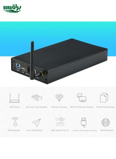 براق Blueendless 3.5 بوصة مربع القرص الصلب المتنقل Wifi WiFi Wireless NAS التخزين السحابي الخاص (قابس الولايات المتحدة)  - Image 4