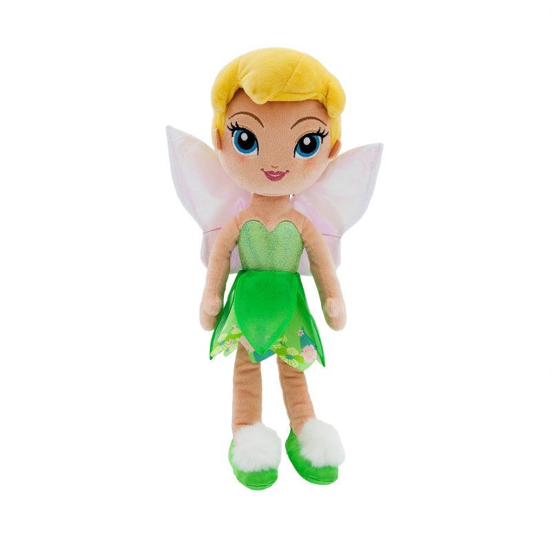 Disney Store Official Disney Princess Plush Doll (Tinker Bell from Peter Pan) Medium 14 Inches, Disney Princess Dolls with Embroidered Features, Disney Plush Toys, Princess Toys for Girls - Image 1