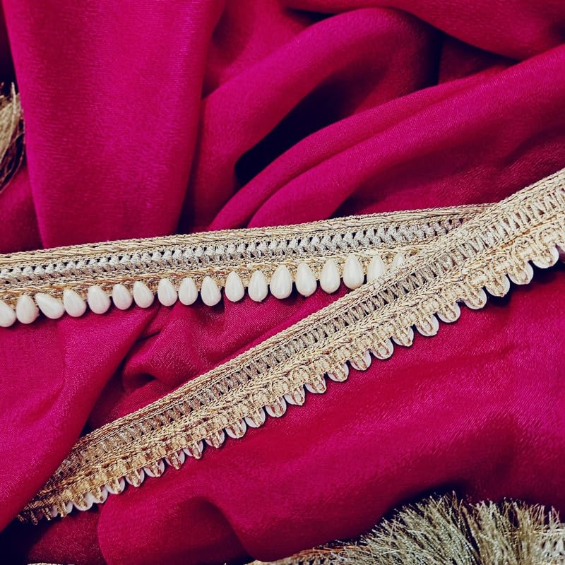 Slim and Beautiful Rose Gold Belt with White Beads for Girls - Image 4