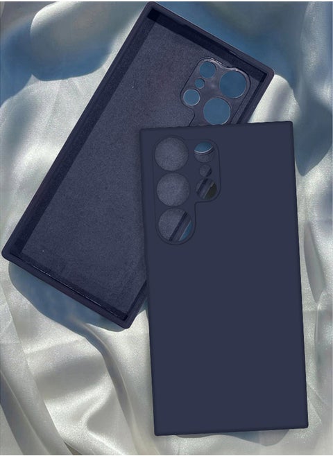 Samsung Galaxy S24 Ultra Case Cover Sillicone Case Slim Fit Premium Liquid Silicone Shockproof Phone Cover Upgraded Camera Protection Durable Case Dark Blue