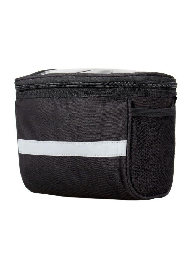 Generic Bike Handlebar Bag, Bicycle Front Basket with Reflective Strip  - Image 3