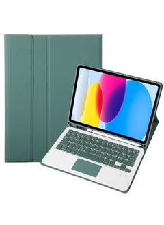 For Samsung TabS9FE11 Inch 2023 Protective Cover Wonderful Control Magnetic Suction Colorful Backlit Bluetooth Keyboard Soft Shell-Color:Night Green-Touch Keyboard-Product Type:Samsung S7 11 Inch T870/T875 Universal
