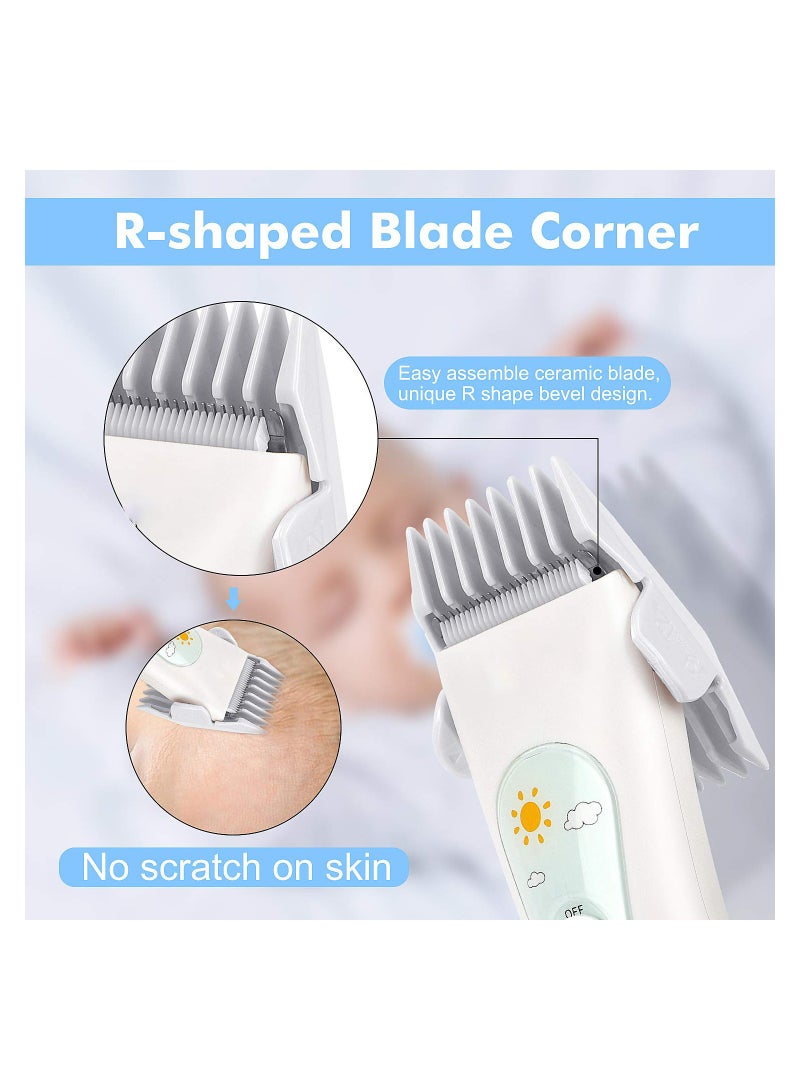 SOLARAE Baby Hair Clipper for Easy Storage, USB Rechargeable, Waterproof, 3 Guide Combs - Image 5