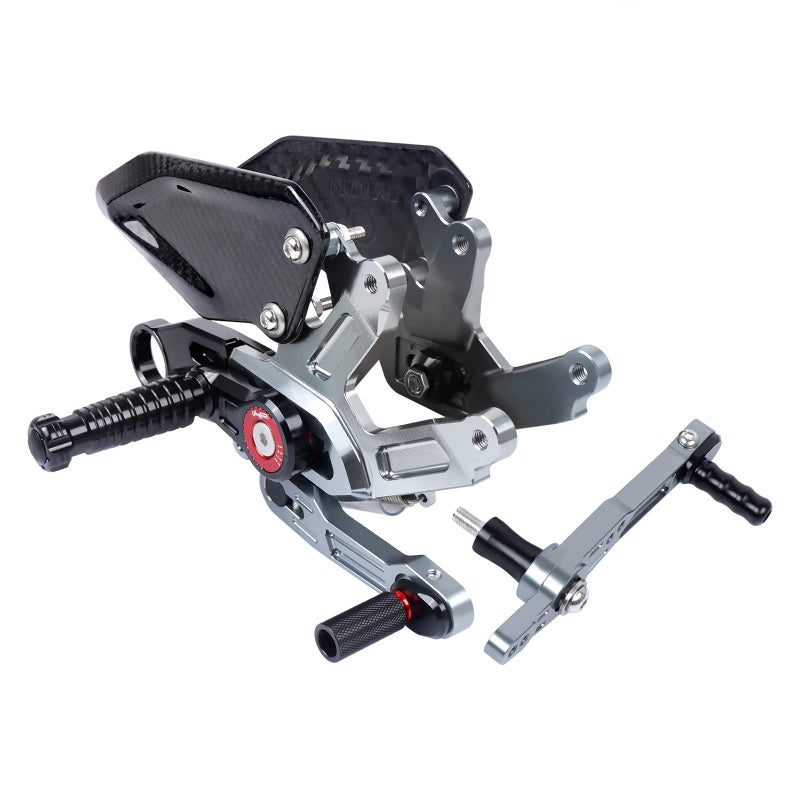 HAONEL Rearset Adjustable CNC Aluminum Footrests Compatible with BMW S1000RR 20152018 Rear Foot Pegs Motorcycle Aftermarket Parts Accessories