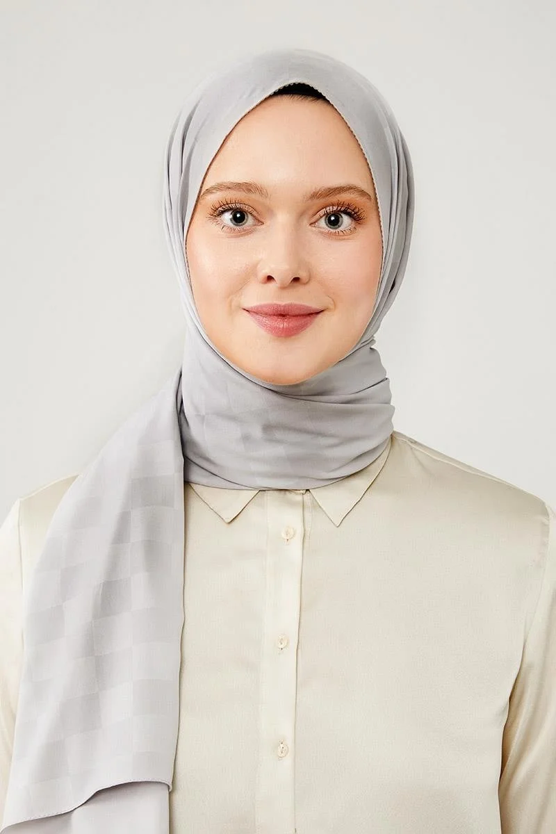 ليفيدور A.silver Checkerboard Jacquard Elegance Shawl