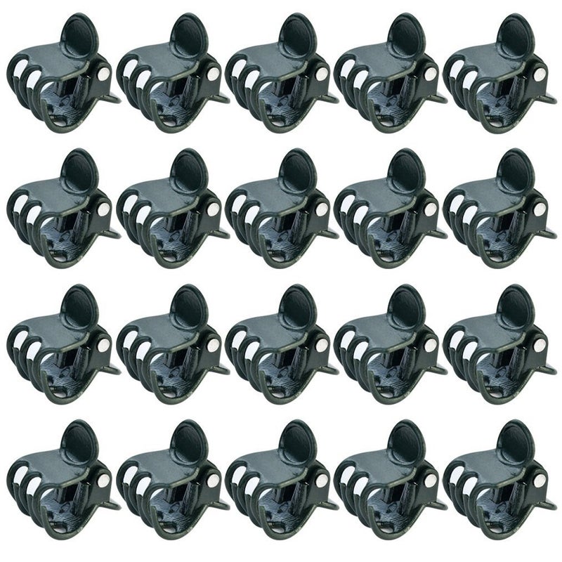 baotongle 100 pcs Plant Clips, Orchid Clips Plant Orchid Support Clips Flower and Vine Clips for Supporting Stems Vines Grow Upright Dark Green - Image 1