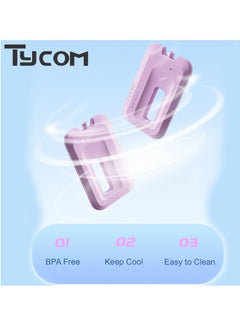 TYCOM Tycom Ice Packs for Lunch Box Reusable Ultra Thin Freezer Packs Long Lasting for Coolers. Cooler Bag for Work School Picnic or Camping Keep Food Fresh 260ml 6 Pack.  - Image 3
