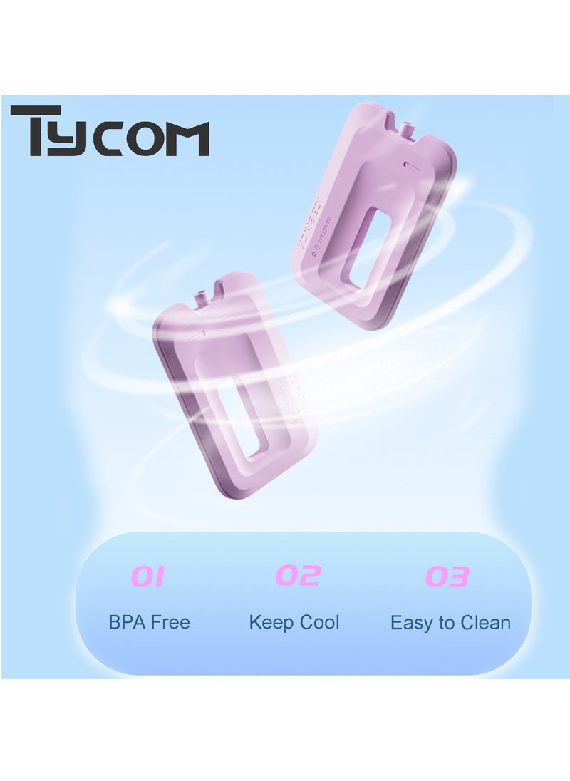 TYCOM Ice Packs for Lunch Box Reusable Ultra Thin Freezer Packs Long Lasting for Coolers. Cooler Bag for Work School Picnic or Camping Keep Food Fresh 260ml 6 Pack.  - Image 3