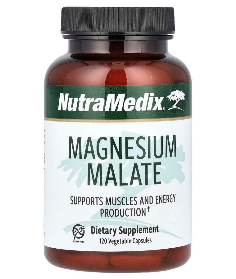 Nutramedix Magnesium Malate 120 Vegetable Capsules (100 mg per Capsule)