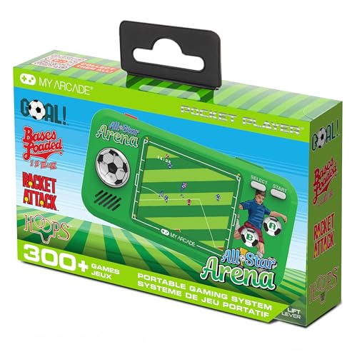 My Arcade All Star Arena Pocket Player Sports Game Console with 307 Retro Games Basketball Soccer Baseball - Image 1