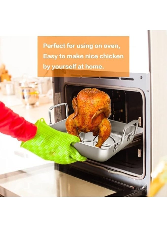 Stainless Steel Vertical Chicken Rack – Perfect for Roasting Chicken and Turkey in Oven or Grill, Professional Grilling Accessory, Heat Resistant and Easy to Clean - Image 5