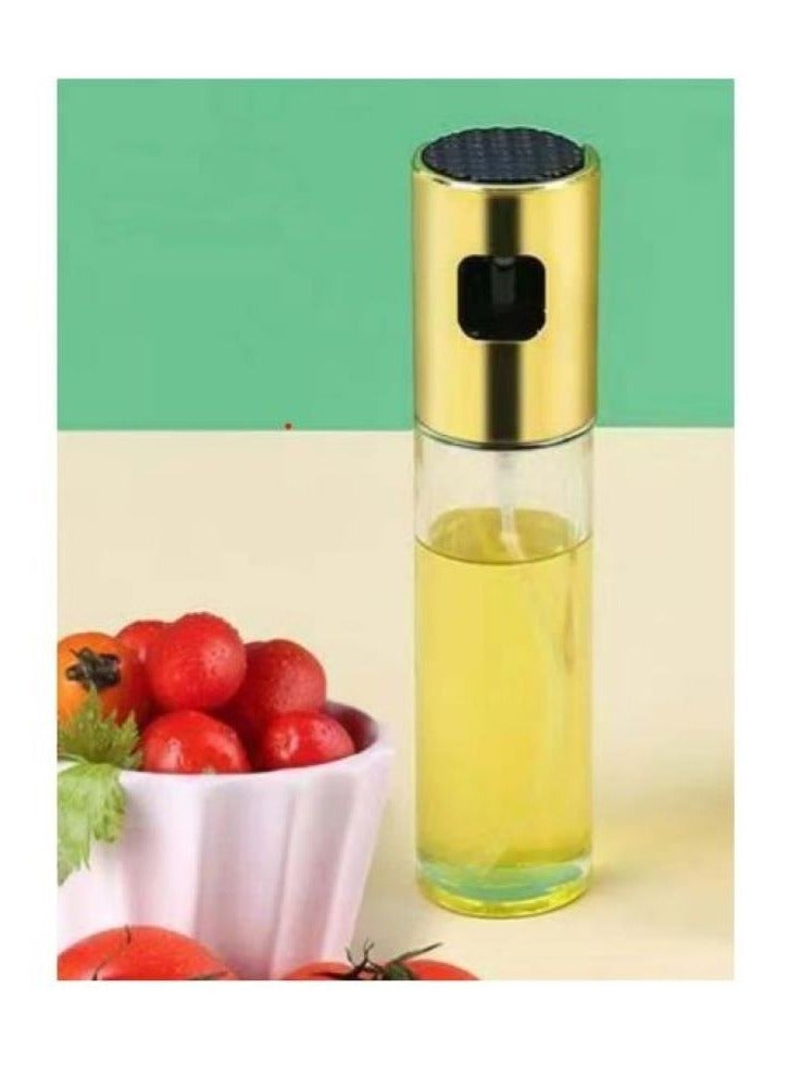 Transparent Oil Spray Bottle gold 100ml  - Image 1