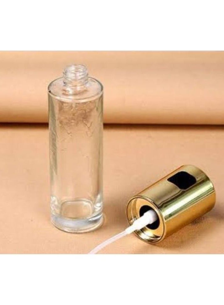 Transparent Oil Spray Bottle gold 100ml  - Image 2