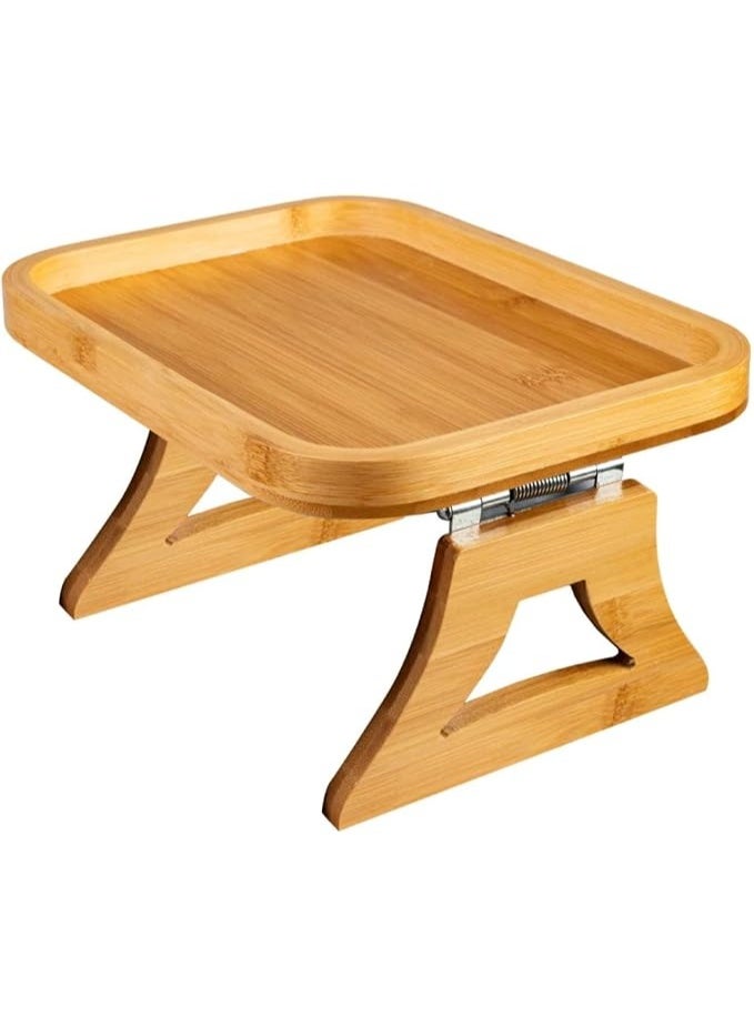 Bamboo Lap Desk Breakfast Tray Foldable Laptop Table Serving Tray Bed Table Portable Wooden Breakfast Serving Tray With Folding Legs For Sofa Bed Couch Reading Working 27 x 20 cm - Image 2