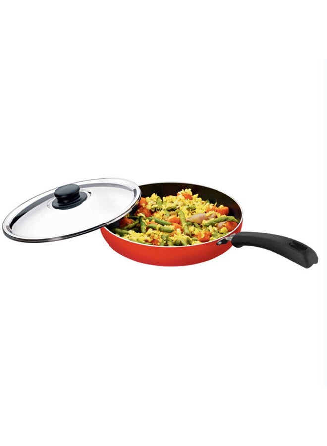 Premier Aluminium Non Stick Fry Pan  Classic with Stainless Steel lid - 24 Cm - Image 1