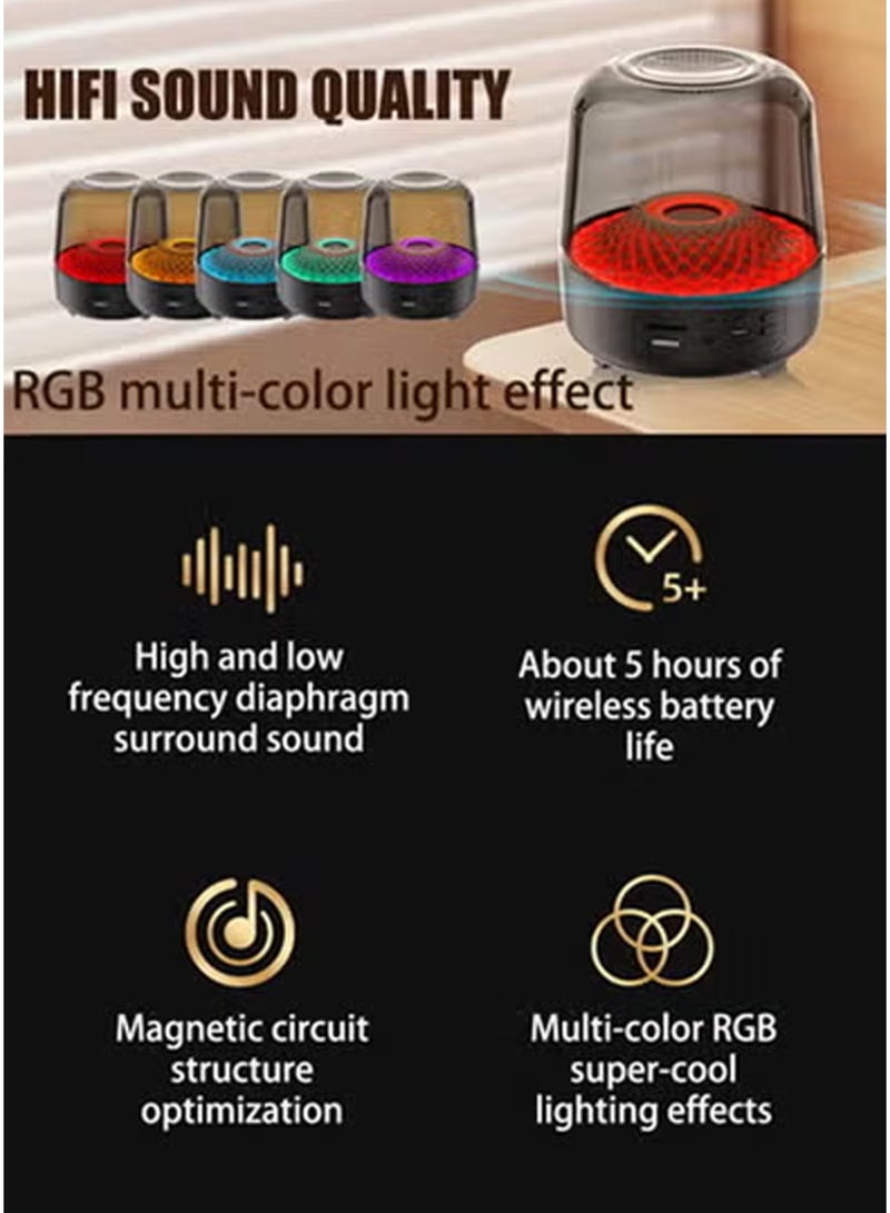 هيروكس مكبر صوت لاسلكي - بتصميم فاخر وإضاءة محيطية - Image 2
